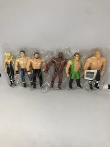 WWF WWE JusToys Just Toys BendEms Bend-Ems 6 Figure Lot - Picture 1 of 18