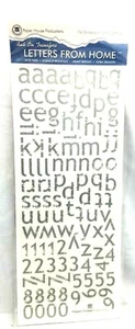 Paper House  ALPHABET Rub On - Cracked Up Lower Case SILVER Scrapbook Craft SALE - Picture 1 of 1