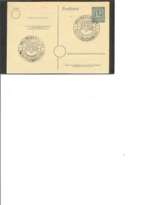 GERMAN POSTAL CARD "Philatelist Cancel" #539 1-12-1947 Fancy Cancel - Picture 1 of 2