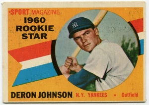 1960 Topps #134 Deron Johnson New York Yankees - Imagen 1 de 2