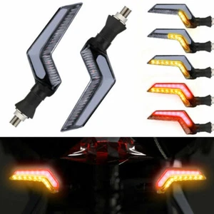 Universal Fit FOR LED Motorcycle Turn Signal Light Flowing Indicator DRL Lights - Foto 1 di 12
