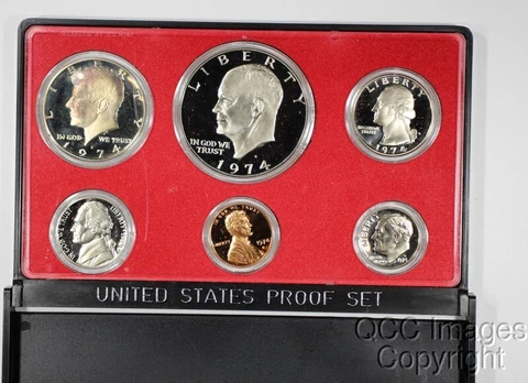 1974 San Francisco Proof Set / OGP Packaging / Nice Box, No Stickers or Writing Cover