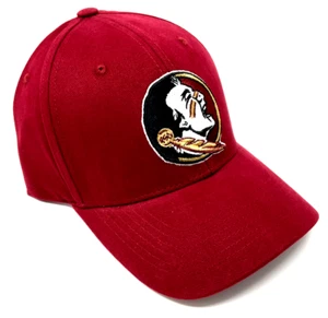 FSU FLORIDA STATE UNIVERSITY SEMINOLES LOGO ADJUSTABLE CURVED BILL HAT CAP NWT - Picture 1 of 4