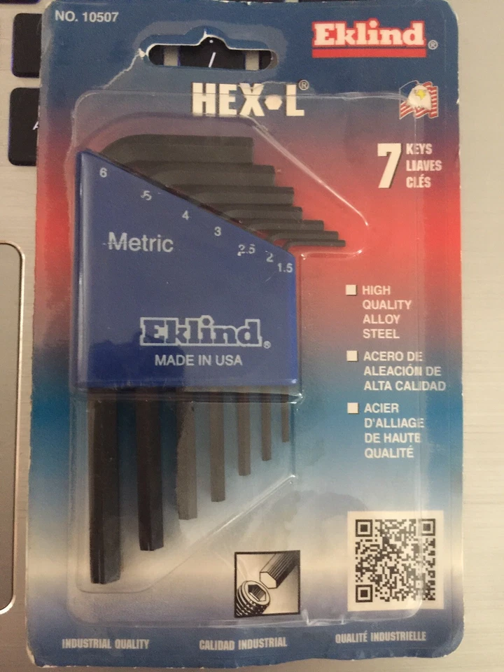 Eklind 10507 7piece Metric L-Key Set NEW - Image 1 of 1