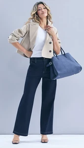 SUSSAN Jeans Wide Leg Indigo Size 12 BNWT - Picture 1 of 6