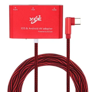 USB-C / Type-C to VGA / HDMI / Audio Multiport AV Adapter for IOS & Android - Picture 1 of 6