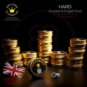 Triple Crown HARD Snooker/Pool Tips x 2 -AUTHORIZED SELLER-FREE SHIPPING- - Picture 1 of 5