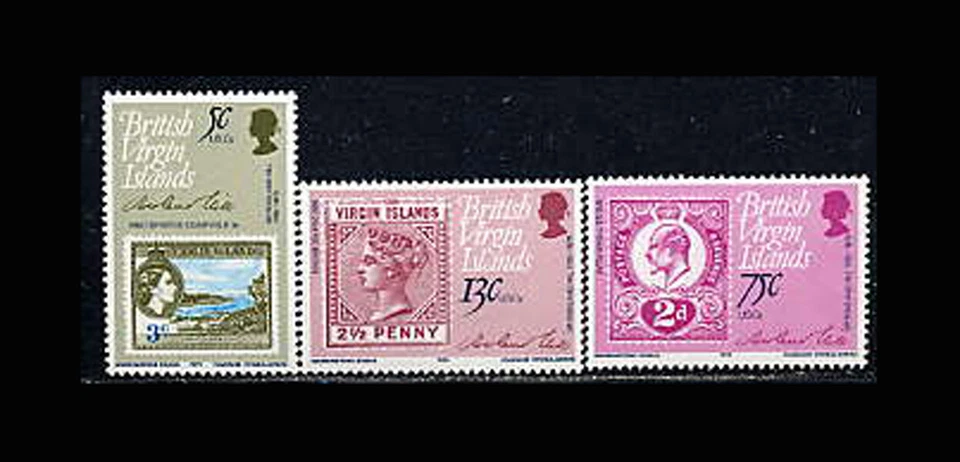 GTSTAMPS, VIRGIN IS, Sc #360-62, MNH, 1979, Sir Rowland Hill, estampillas en sellos. Foto 1 de 1