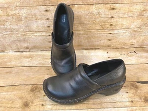 SONOMA CLOG SLIDE MULE SNDARIA BLACK LEATHER WORK WOMEN'S 8M πEUCπ - Picture 1 of 9