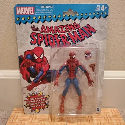 Boneco de ação MOSC Marvel Legends Spider-man retrô cardado pizza 6 polegadas Homem-Aranha - Imagem 1 de 4