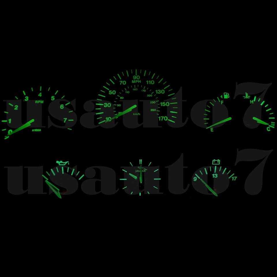 Dash Instrument Cluster Gauge GREEN LED LIGHT BULBS KIT Fit 97-03 Jaguar XK8 XKR Foto 1 de 4