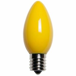 25 C9 Yellow Ceramic Replacement Christmas Light Bulbs Holiday Wedding
