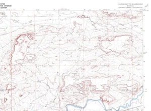 Church Butte Quadrangle Wyoming 1969 USGS Topo Map 7.5 Minute Topographic - Picture 1 of 2