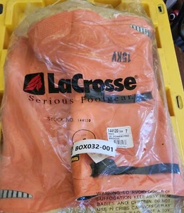LaCrosse dielectric steel shank high top electricians boots Size 7 Orange NEW - Picture 1 of 5