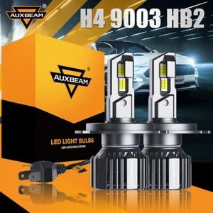 2x AUXBEAM H4 9003 HB2 LED Headlight Bulbs Hi/Lo Beam CANBUS Ultra Bright White - Picture 1 of 12