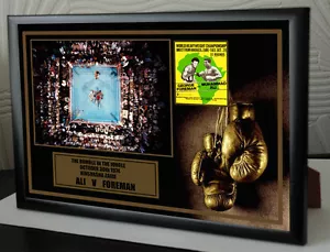 Muhammad Ali George Foreman gerahmte Leinwand ""Rumble in the Dschungel"" Tribut - Bild 1 von 1