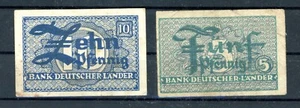 BDL 5 + 10 pfennig 1948  Ros. 250, 251 - Bild 1 von 2