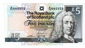 SCOTLAND 5 POUNDS 2005 P-352 UNC - Picture 1 of 2