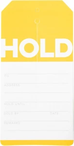 Price Tags 1000 Slit Hold 2 ⅜" x 4 ¾" H Yellow White Retail Store Merchandise - Picture 1 of 1