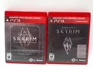Set of 2 Games PS3 PlayStation Skyrim The Elder Scrolls V and Legendary Edition - Picture 1 of 2