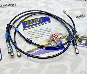 OHA Stainless Braided Front & Rear Brake Line Kit - Honda GL1200 AE Aspencade 84 - Picture 1 of 1