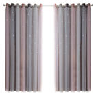 Double Layer Hollow Out Star Curtains Living Room Home Polyester Gradient
