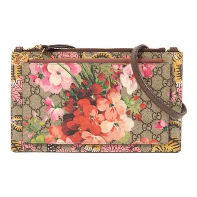 Bolso de Hombro GUCCI GG GHW Flor Tigre de Bengala 454111 Lona Recubierta Marrón Foto 1 de 4