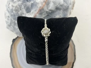 JAI JOHN HARDY Sterling Silver CZ Bangle Bracelet - Picture 1 of 5