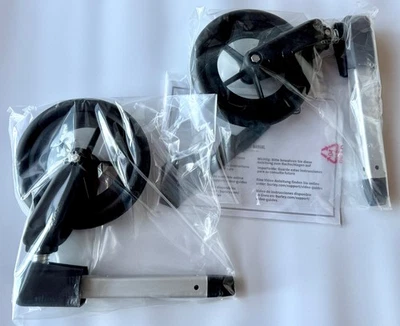 Kit de carrinho de bebê Burley Design reboque de bicicleta 2 rodas, rodas pretas/prata 8" - NOVO! - Imagem 1 de 4