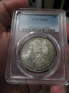 1879-S US Antique Silver Morgan Dollar, PCGS MS62 - Bild 1 von 5