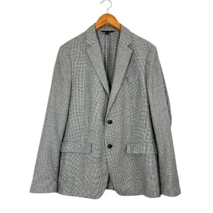 Banana Republic Herren Woll Blazer Sakko 42R grau Hahnentritt Slim Fit ungefüttert - Bild 1 von 14
