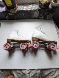 Vtg Chicago Roller Skates Sz 7 W Style 750 76P Wheels Pink - Picture 1 of 11