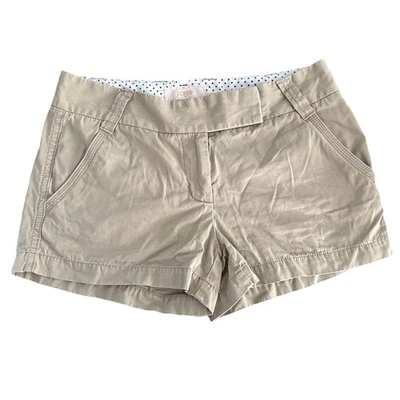J.Crew Women's Inseam 4” Chino Khaki Shorts Size 4 a Low Rise Y2K - Image 1 of 4