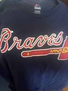 MLB Atlanta Braves T-Shirt Gr. XL dunkelblau Kurzarm Tee - Bild 1 von 2