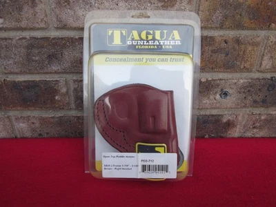 Funda de paleta de cuero marrón para mano derecha TAGUA PD3-712 S&W MARCO J 1 7/8"-2 1/8" Foto 1 de 4