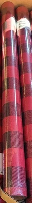 Innisbrook Wrapping Paper- "Festive Flannel/Kraft 24"x18" New and Sealed