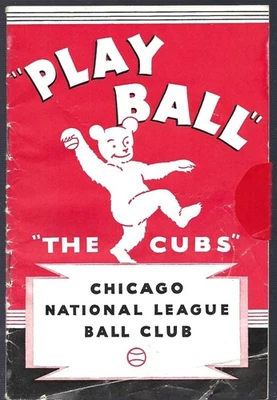 1934 Chicago Cubs Team Picture Book Schedule Yearbook - Image 1 of 4