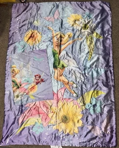 Disney Tinkerbell Toddler Bed Satin Blanket Comforter Pillow Case 42” x 56” TU1 - Picture 1 of 6