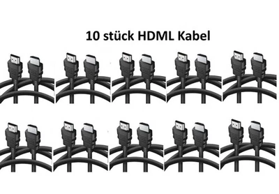 10 x HDMI Kabel 1,8m HighSpeed Ethernet 4K FullHD HDR 3D für TV PC BEAMER Laptop - Bild 1 von 3