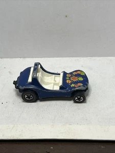 Vintage 1969 Hot Wheels Redline Blue Flowers Dune Daddy Buggy Hong Kong - Picture 1 of 8