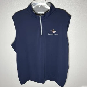 Peter Millar Crown Sport Stretch 1/4 Zip Vest Blue Mens XL Domaine Serene Winery - Bild 1 von 9