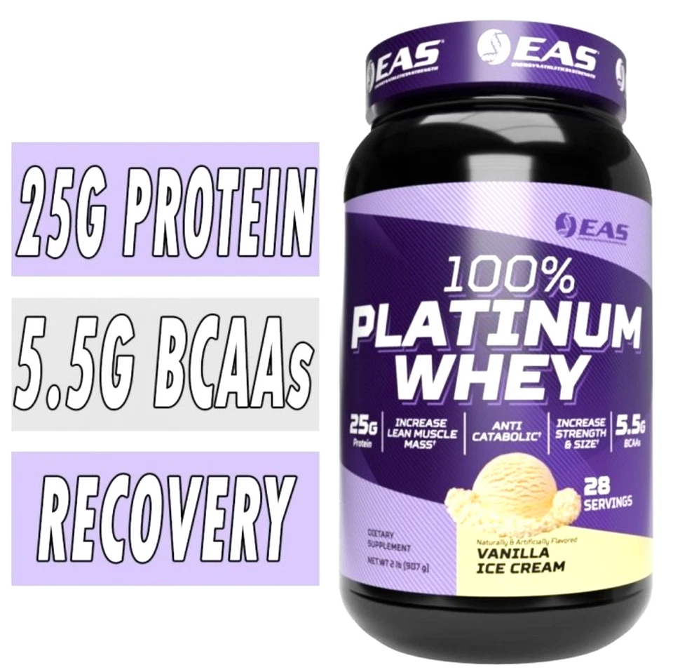 100% Platinum Whey, Vanilla Ice Cream, 2 lbs (907 g) - Image 1 of 1