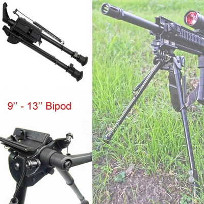 Pivot Tilting Rotating Rifle Bipod 9-13" Adjustable Hunting Bipod Sling Swivel - Image 1 of 4