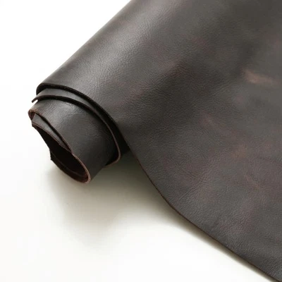 Full Grain Leather Hides 4.5-5 oz, Brown Distressed Leather Pieces - Image 1 of 4