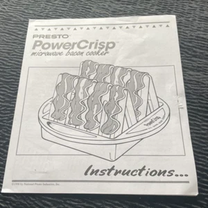 Presto Ensaladera-Tirador Eléctrico Cortadora Trituradora Instrucciones SOLO 1994 Papeleo - Imagen 1 de 2