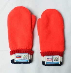 Unox Motorsports Unisex Kid's Winter Mitters AR8 Orange Tricolor One Size - Picture 1 of 6