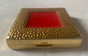 Vintage Estee Lauder Red Gold Box Compact Lucidity Translucent Pressed Powder - Picture 1 of 6