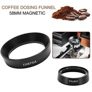 58mm Coffee Dosing Funnel Magnetic Espresso Portafilter Dosing Funnel Ring Black - Bild 1 von 13