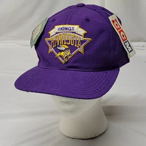 Raro cappello calcio Minnesota Vikings anni 90 nuovo con etichette CCM collezione squadra classica - Foto 1 di 10