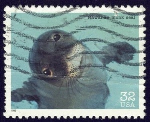 USA sc#3105c Endangered Species : Hawaiian Monk Seal - Used - Picture 1 of 2